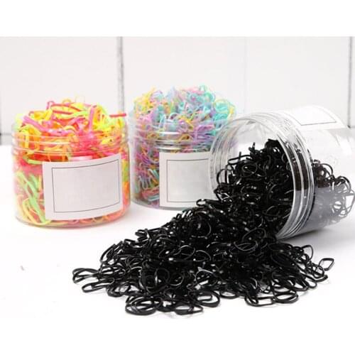 Rubber Band Hair Accessories Fashion Canned High Quality Disposable Gradient Color Rubber Band Rope Small Fresh Tie Hair Band