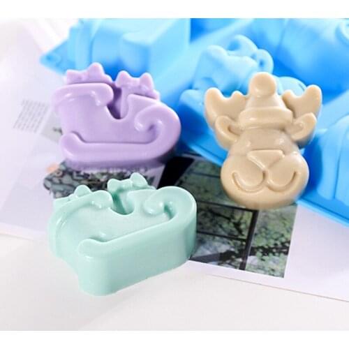 Christmas Santa Claus Snowman Silicone Mould Making Craft Soap Candle Mold Chocolate DIY Mold Soap Molds for Soap Making