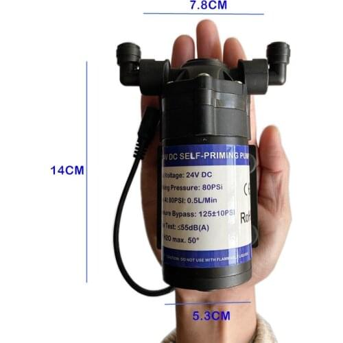 H201 Self-priming Mini Size Quiet Pump Sprayer 24V DC Diaphragm Pump for Patio Mist System & Reptiles Pet Cooling