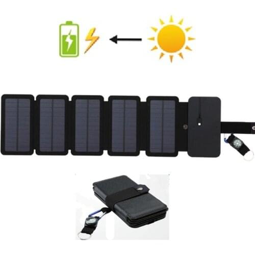 Folding Solar Charger 20W Solar Panels Cells Sun Panel Battery USB Output Fast Charging Devices Portable for Outdoor Emergency