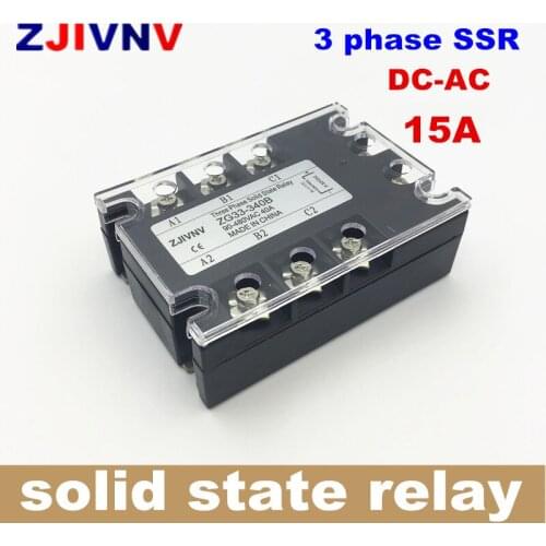 Three phase solid state relay DC-AC 15A 3P SSR 15DA ,DC Control ac ZG33-315B