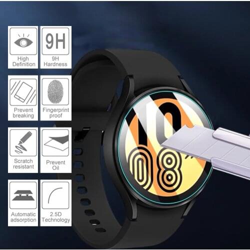 For samsung galaxy watch 4 44mm 40mm/galaxy watch 4 classic 46mm 42mm Screen Protector Anti-Scratch Hardness Tempered Glass film