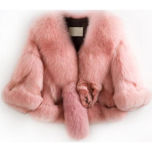 Natural Fox Fur Female Winter Jacket Clothes 2020 Cape Coat Women Luxury Outwear Abrigo Mujer MY3528