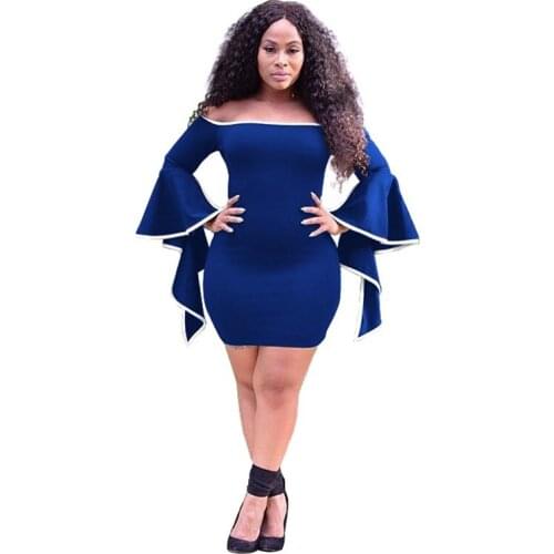 Women Summer dress off shoulder tube Sexy Dresses Slash Neck Party vestidos robe Butterfly Sleeve