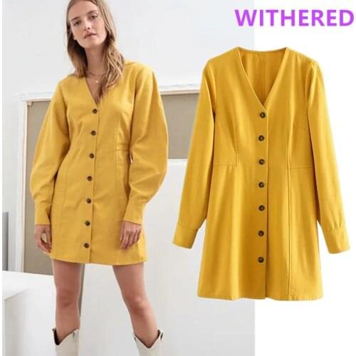 Jenny&Dave party dresses summer dress women Ins fashion blogger vintage puff sleeve loose vestidos de fiesta de noche vestidos