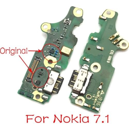 10 pcs/lot,For Nokia 7.1 USB Power Charging Connector Plug Dock Port Mic Microphone Flex Cable Board Replacement Parts