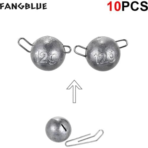 Jig Fishing Bullet Weight 2g/4g/5g/7g/8g/10g/12g Circular 10PCS Fishing Sinker With Snap For Bass Perch Fishing Accessories