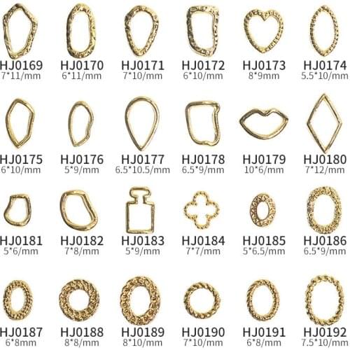 100pcs Irregular Love Oval Round Drop Alloy Metal Rivet Nail Art Decorations Supplies Nails Accesorios Jewelry Designs Charms