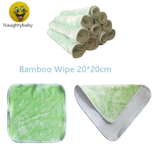 12/lot Double Layers Cloth Bamboo Baby Wipes, Reusable Washable Soft Eco Baby Towels Bib Free Shipping