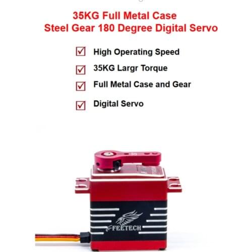 180 Degree 25KG 35KG High Torque FT5835M Metal Gear Digital Servo 25T Arm For Robotic RC Car Truck Crawler SCX10 TRX4 D90