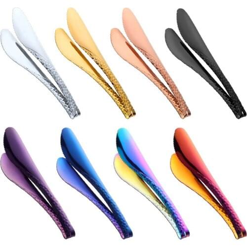 26.5cm Ice Tong Bbq Stainless Steel Barbecue BBQ Clip Bread Food Ice Clamp Ice Tongs Bar Kitchen Accessories Barware