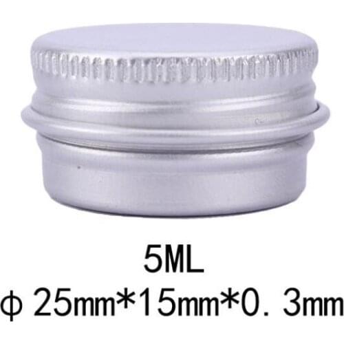 5 10 15 20 30ml Candle Jar Aluminum Wax Packaging Travel Bottle Face Cream Jars For Cosmetics Refillable Makeup Container 50pcs