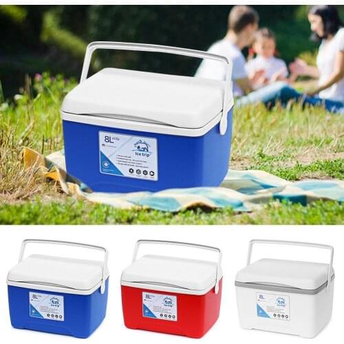 8L Outdoor Incubator Portable Food Storage Box Car Cold Ice Fishing Box Cooler Mini Fridge For Home Camping Traveling Pesca