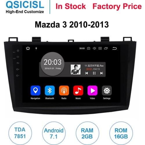 Android 7.1 car radio multimedia player for Mazda 3 2010-2013 TDA 7851 2GB+16GB car dvd gps navigation stereo Bluetooth HD 1080