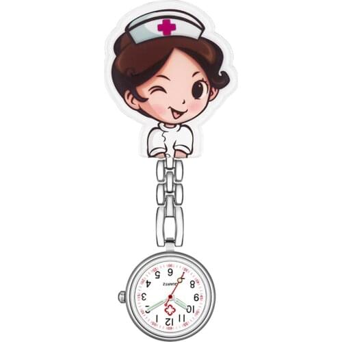 Waterproof Retro Mini Student Girl Hanging Watch Digital Quartz Clip Type FOB Nurse Doctor Watch Hanging Female ladys luminous