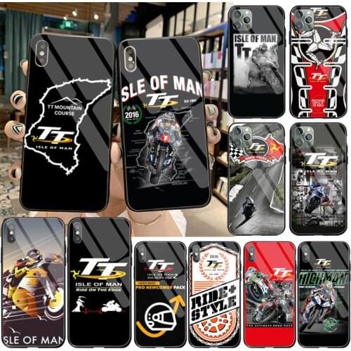 PENGHUWAN Motorcycle race Isle Of Man TT Cell Phone Case Tempered Glass For iPhone 11 Pro XR XS MAX 8 X 7 6S 6 Plus SE 2020