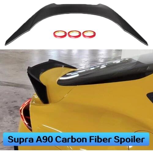 For Toyota Supra Spoiler A90 2019+ Real Carbon Fiber Material Dedicated Tail Modified Car Rear Trunk Wing Lip Spoilers