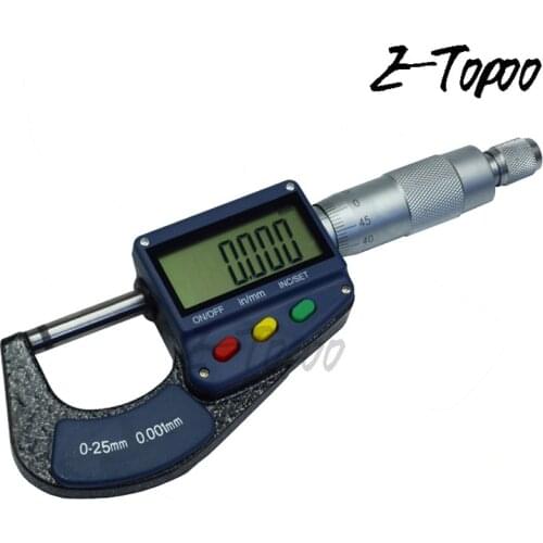 NEW 0-25mm 0.001mm Electronic Digital Micrometer micron outside micrometer thickness gauge digital measuring tool