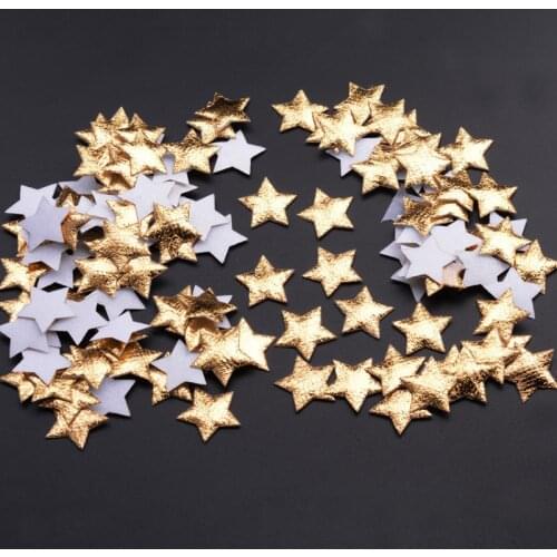 2021 Hot 100Pcs Gold Silver Cloth Christmas Decor Five-pointed Star Confetti Home Christmas Decorations Droshipping Home Decor