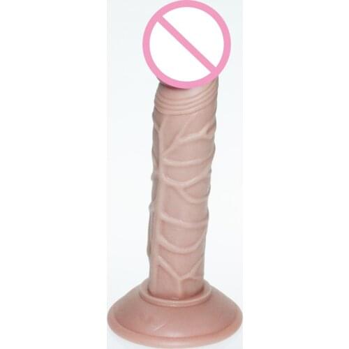Sex Products HE015 Artificial Realistic Rubber Penis, Big Anal Dildo Cheap Dildo with Suction Cup ,Sex Toys for Woman