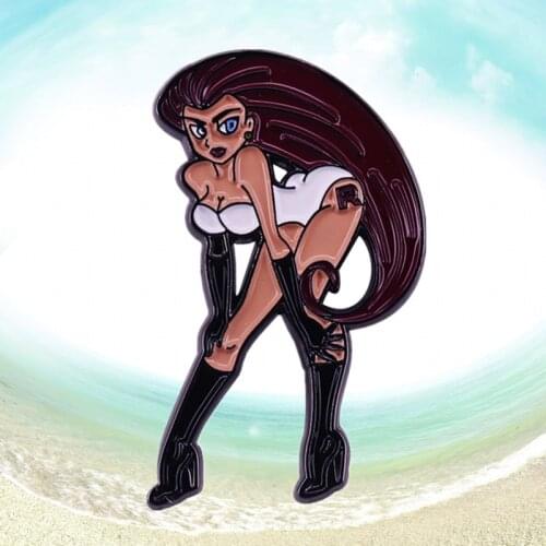 Team Rocket Jessie pocket monster enamel pin James and Meowth trying to steal Ashs Pika brooch