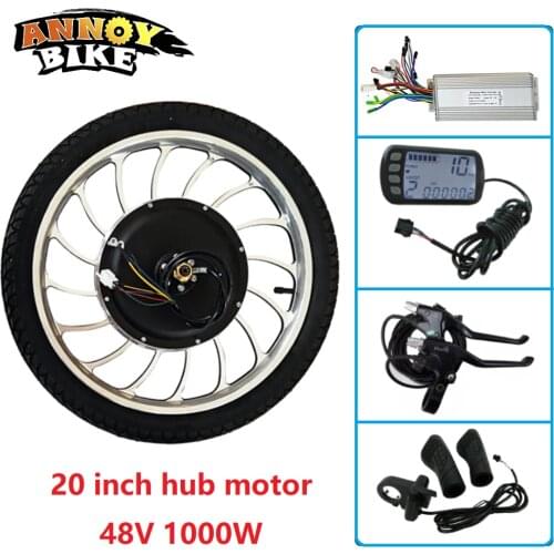 20 inch Electric Bike Kit Hub Motor 48V1000W Elektrikli Bisiklet Brushless Motor BLDC Bicicleta With Controller LCD Display