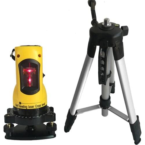 Laser level meter 360 degree self leveling 2 lines 1 point horizontal vertical laser levels 635nm outdoor mode tripod