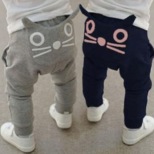 Hot Sale spring autumn kids clothing girls harem baby pants cotton owl children trousers boys pants DK02