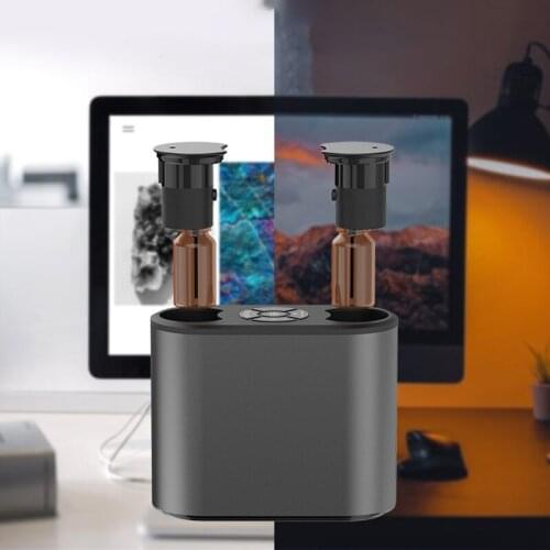 Cnc Mini Essential Oil Aromas Diffuser Double Spout Diffuser USB Charge Portable Shell Air Humidifier Diffuser for Home TN88