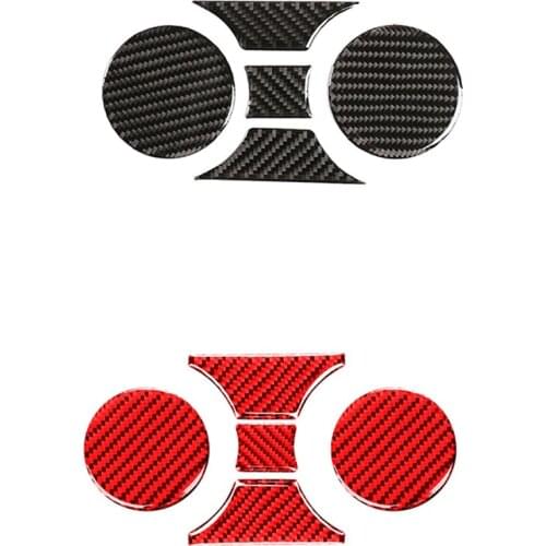 Carbon Fiber Central Control Cup Holder Panel Cover Trim Sticker for Toyota - 2014-2021