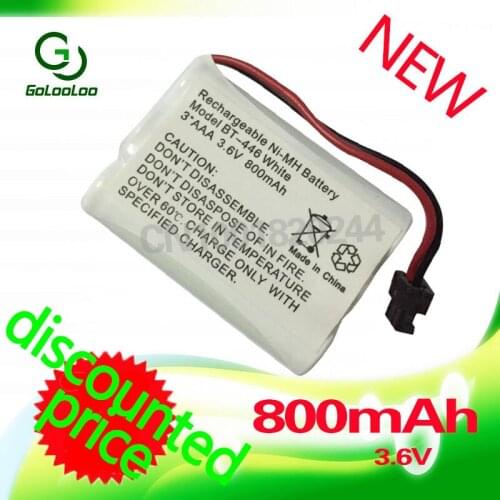 Brand New 3.6V 800mAh NI-MH Battery For Uniden BT-446 BP-446 BT-1005 BT1005 DCT646 TRU446 TCX-800 UIP18688 NCP1154 ELT560 Base