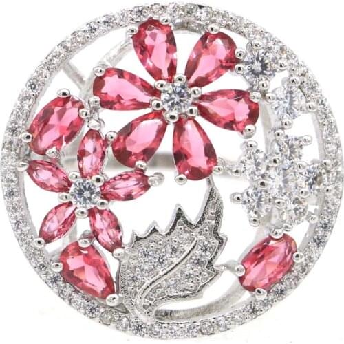 18x12mm Gorgeous SheCrown Created Paris Blue Topaz Cubic Zircon For Women Daily Wear Silver Rings