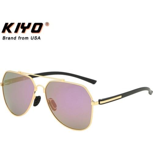 KIYO Brand 2020 New Women Men Oval Polarized Sunglasses Metal Classic Sun Glasses High Quality UV400 Driving Eyewear 1502