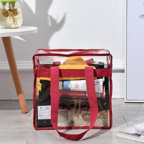 Stadium Clear Tote Bag with Zipper Closure Crossbody Shoulder Bag with Adjustable Strap with 3 Colors to Select