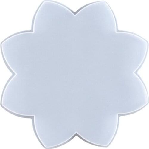 Crystal Epoxy Resin Mold Lotus Coaster Tray Cup Mat Silicone Mould DIY Crafts Ornaments Decorations Making Tool W0YA