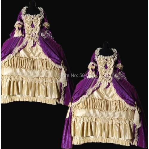 Tailored!NEW Royal 18 Century French Duchess Retro medieval Renaissance Reenactment Theatre Civil war Victorian dress HL-311