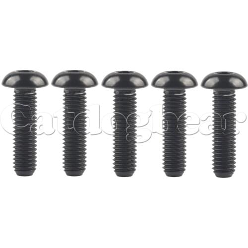 Catdogbear 5Pcs Titanium Ti Bolts M4x6 8 10 12 15 20mm Inner Hexagon Half Round Head Screw for Bike Bicycle Fasteners