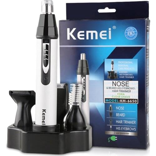 4 in 1 Nose Ear Hair Trimmer For Men Clipper Ear Face Eyebrow Nose Hair Removal Trimer Eyebrow Shaver Haircut Groomer Device