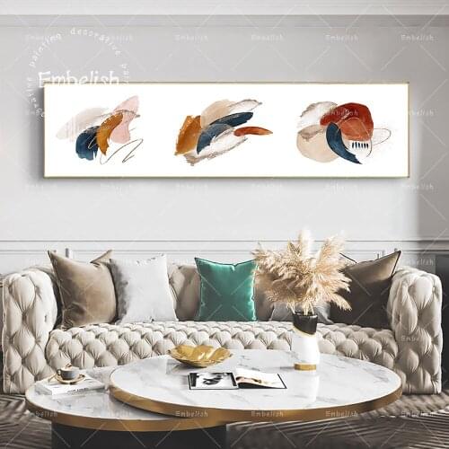 Embelish Blue Orange Blush Mix Color Modern Home Decor Pictures For Living Room Wall Art Poster HD Print Canvas Painting Picture