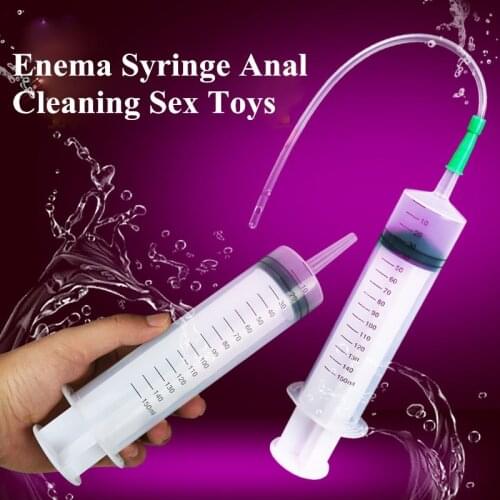 Unisex New Adult Sex Toy Kit Enema Syringe Anal Cleaning 150ML Measuring Simple Sex Products Sex Tools For Woman O3