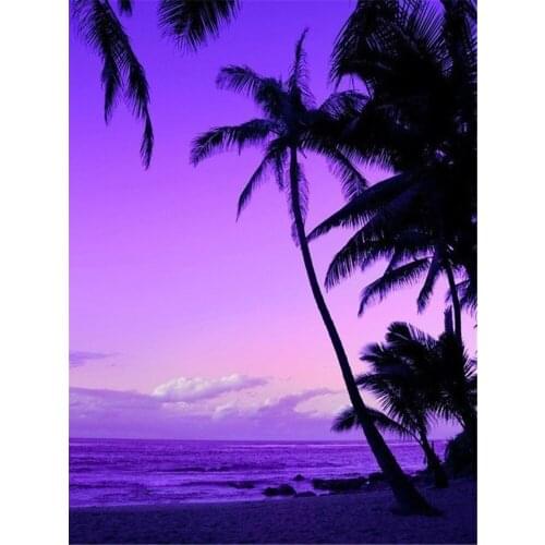 Landscape Seaside DIY Cross Stitch 11CT Embroidery Kits Needlework Craft Set Cotton Thread Printed Canvas Home Wholesale