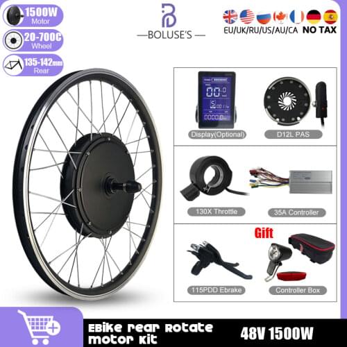 EBIKE Conversion Kit 48V 1500W Electric bicycle Brushless Rear Rotate Hub motor wheel 20-29 inch 700C For eBIKE Motor Kits