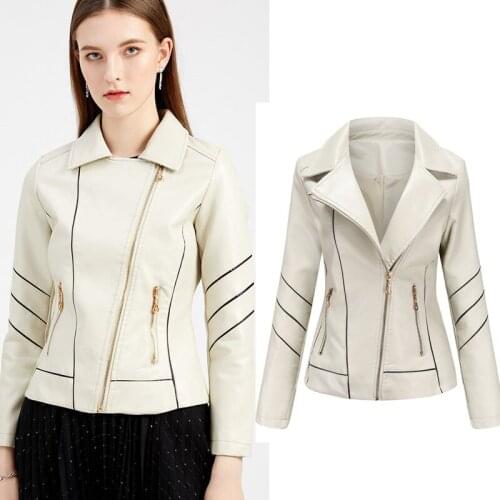 2021 Autumn Faux Leather Jacket Women Oversized Boyfriend Style Womens Leather Jacket Motor Biker Coat Street Outwear