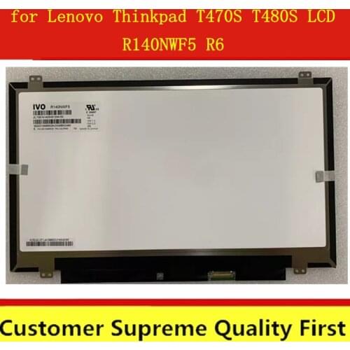 14.0" R140NWF5 R1 R5 R6 For Lenovo Thinkpad T470S T480S LCD SCREEN 40 pins eDP 1920X1080 IPS FHD matrix paP/N : SD10M65528 FHD