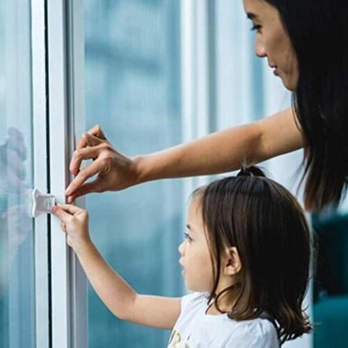 2 Pcs Baby Anti-pinch Safety Door Locks Moving Window Security Lock Sliding Door Window Lock Child Safety Doors Locks