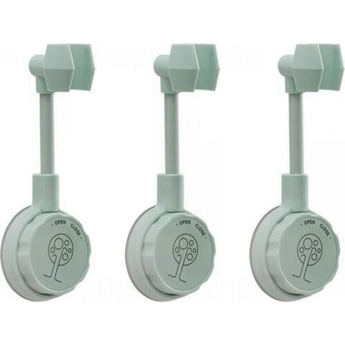 3 PCS Suction Cup Shower Head Holder 360° Adjustable Shower Hose Holder Wall Mounted No-Punching Install