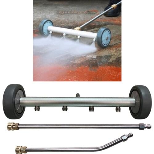 5000PSI 15inch Pressure Washer Undercarriage Cleaner Water Broom Car Chassis Wash 4 Spraye Nozzle