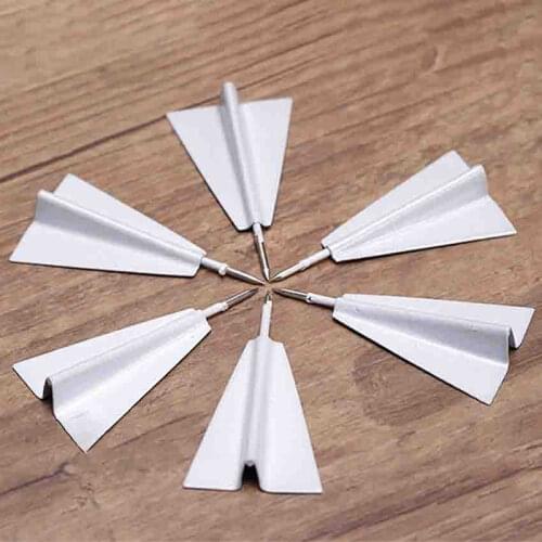 6pcs/set 4*2cm Creative Airplane Shape Thumbtack Mini Pin Thumb Tack Cork Message Board Pushpin For Home Office Wall Thumbtacks