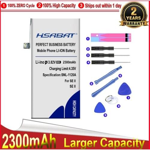 HSABAT 0 Cycle 2300mAh Battery for iphone SE II 2 2020 /A2312 High Quality Mobile Phone Replacement Accumulator