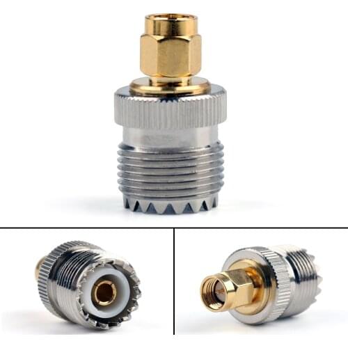 Artudatech 1Pcs /10Pcs Adapter SO239 UHF Female Jack To SMA Plug Male RF Connector Straight F/M Parts